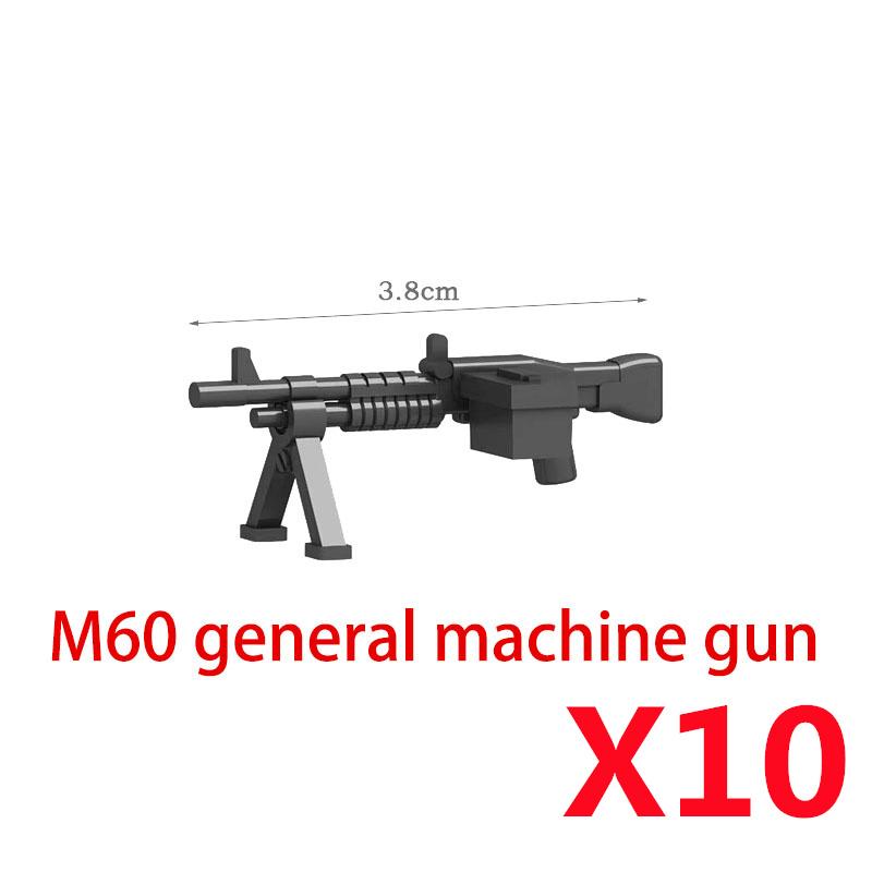 Militärwaffen MOC Bausteine Figuren Soldat US Sowjetischer Gewehr Mini-Kanone Raketenwerfer MG42 RPG Kugel Spielzeug Geschenk K022