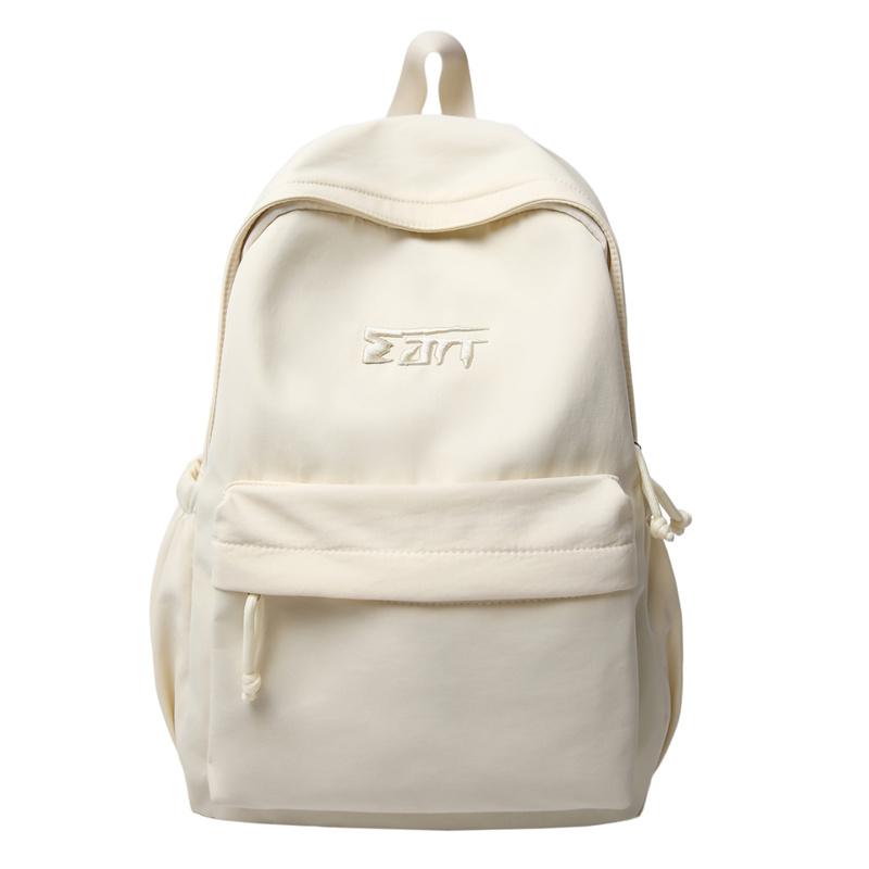 

Junior High School Student Schoolbag Women s Backpack бежевий