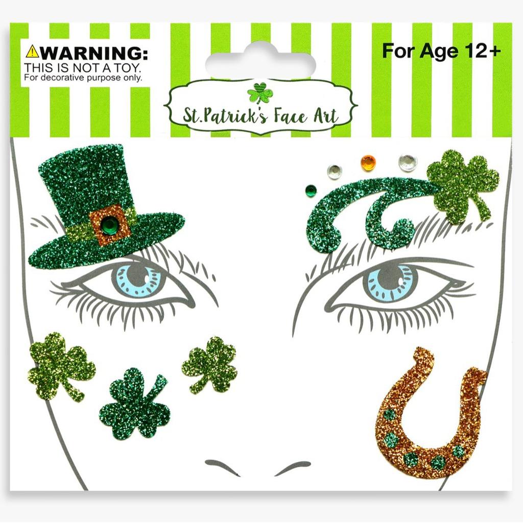 Glitter Face Art Stickers, Self-Adhesive Face Decor Decals for Halloween, Carnival, Festival and Party Makeup
