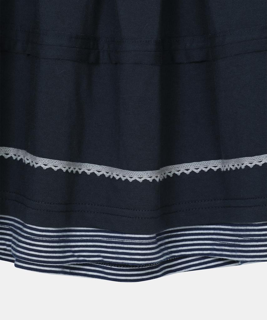 Baup Lace Shirred Skirt [Navy]