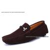 Men's Large Slip-on Cowhide Loafers - Lightweight Matte Leather Office Shoes