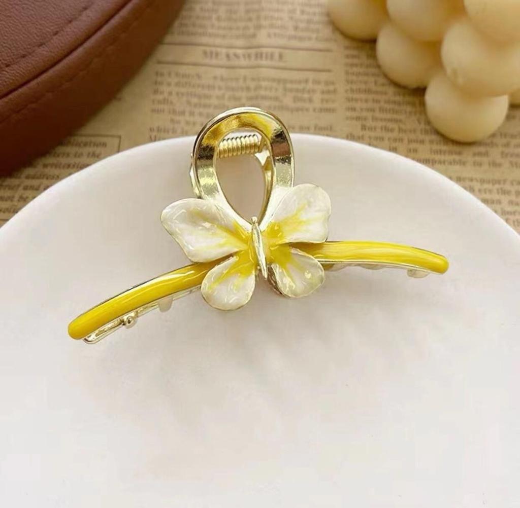 Elegant Fashionable Butterfly Rose Tulip Metal Clip Women Gentle Sexy Hair Clips Versatile Girls High-end Exquisite Shark Clips