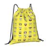 Custom S-Sponges Anime Bobes Drawstring Bags Men Women Lightweight Cartoon Sports Gym Storage Backpack