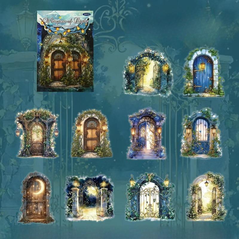 20 Stück/Los Kawaii Scrapbook-Aufkleber Licht und Schatten Geschichte DIY Journaling Scrapbooking Zubehör Dekorative Schreibwaren Aufkleber