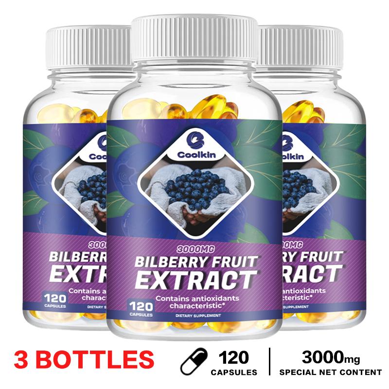 Coolkin - Bilberry Fruit Extract Capsules - Eye Health - Antioxidant Properties