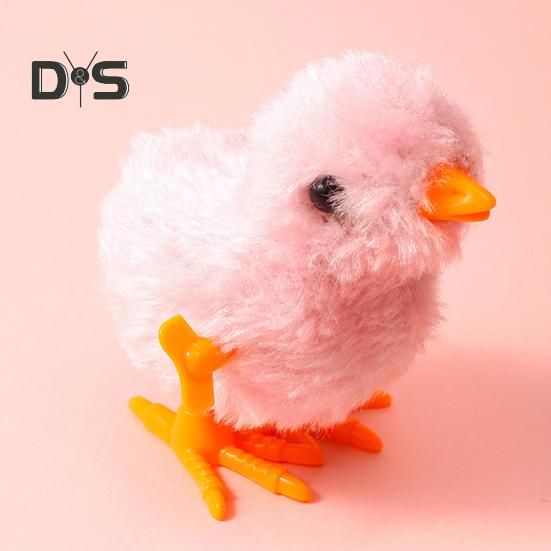 6Pcs Clockwork Toys Plush Chick Wind-up Toys Realistic Appearance Simulated Chick Figures Fluffy Chick Toys