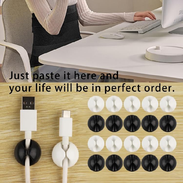 Pack Of 10 Adhesive Cable Clips Holders For Organizing Power And Charging Cords Ideal For Office Desks And Home Use