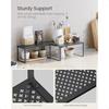 Spice Racks Set of 2 Metal Cabinet Shelf Organizers Countertop Organizers Shelf Risers Stackable Expandable Ink Black UKCS005B0
