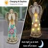 Solar Angel Garden Decor Resin Garden Outdoor Statues Waterproof Garden Sculpture for Garden Patio Lawn Yard Housewarming Gift