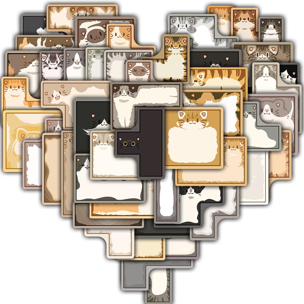 

50 шт. Наклейки Тетрис с котами Смешные Мотоцикл Скрапбук Гостиная Велосипед Ноутбук Декоративная наклейка Награда для студента Подарок