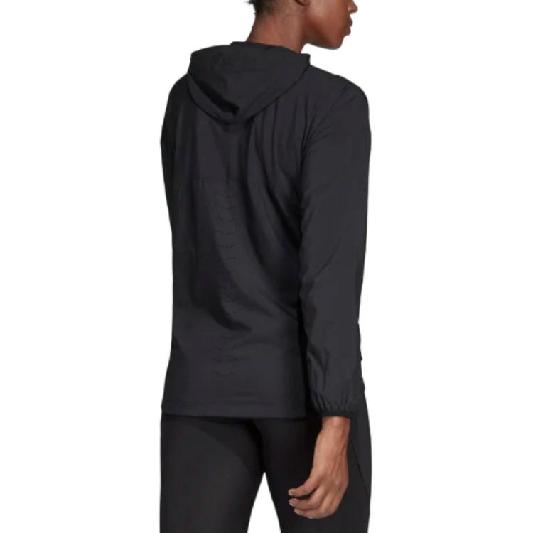 Adidas Hooded Fashion Versatile Casual Jacket Women Jacket Black CX5330