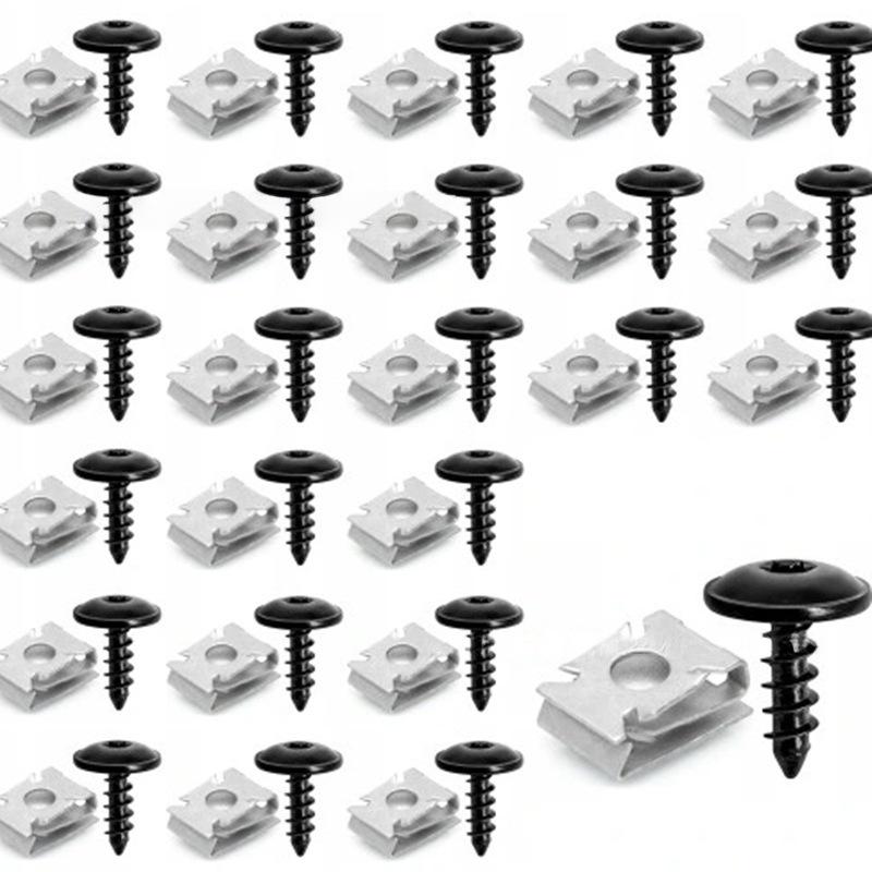 

Volkswagen Mudguard Underplate Splash Guard Bumper Screw & U-Bolt Nut Kit Single screw