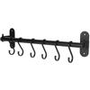 Pot Lid Hanger 40cm, 6 Hooks Punch Wall Mounted Storage Holder