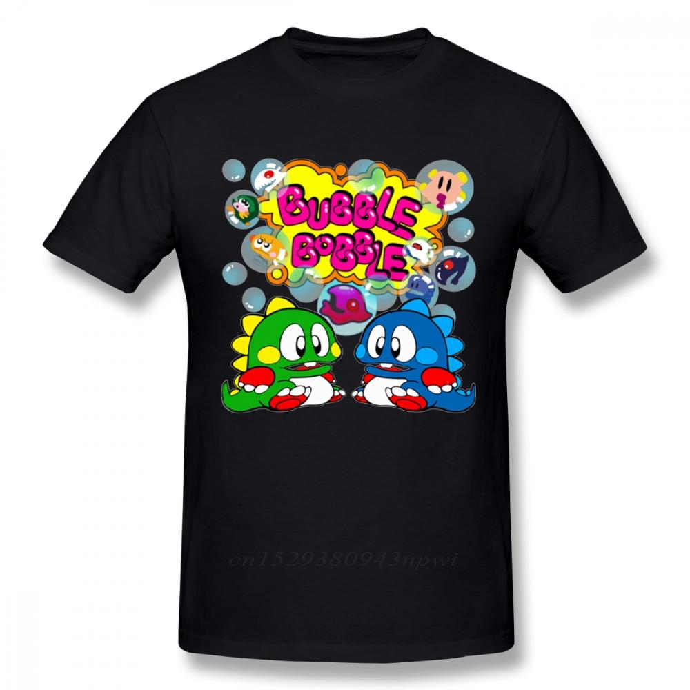 Bubble Bobble Retro  Console Game Tshirt Men New Custom Old School Game T Shirt Organic Cotton Plus Size Tee Camiseta
