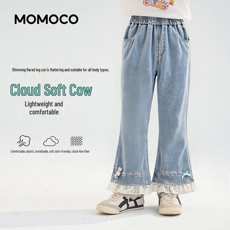 MOMOCO Girls  Sweet Summer Denim Cropped Jeans 140