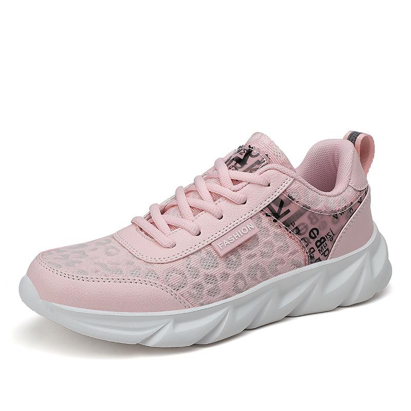 Large Size 42 Women's Shoes Spring New Mesh Breathable Casual Sports Shoes Soft Sole Comfortable Travel Running Shoes Tide