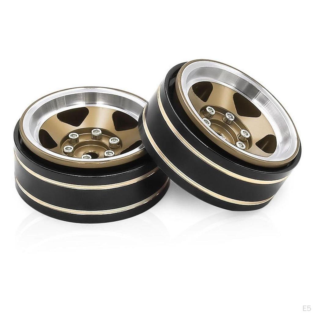 4 Pieces 1.3 Inch Wheel Hubs, Width 1.5 Cm, Metal Outer Diameter 3.7 Cm for -18 1: 18 RC Car, And to