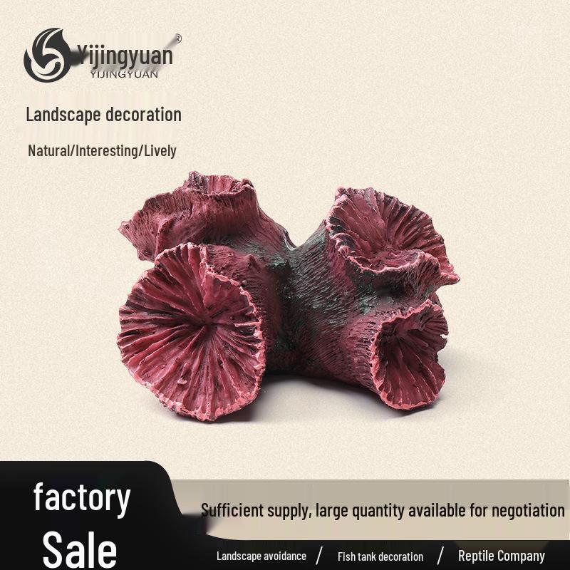 Cross-Border Aquarium Decor: Fake Coral Reef Rock and Shell Ornament for Saltwater Tanks