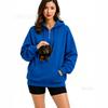 Oversized Hooded Sweatshirt Women Soft Fleece Long Sleeve Casual Pullover Daily Wear Loose Fit