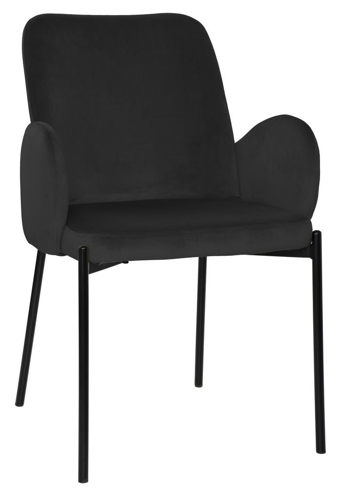Krzesło Tapicerowane Gusto Velvet Czarny