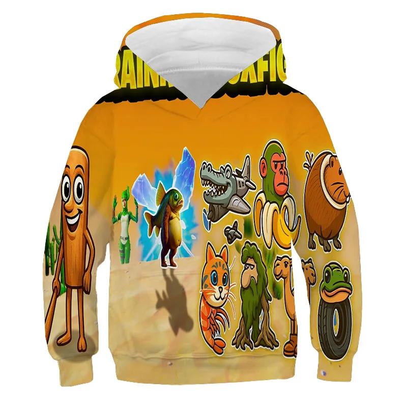 Italiensk Hjerneorm Shimpanzinni Bananini Mote Hettegenser Tralalero Tralala Genser Tenåring Hettegenser Sport Barn Menn Populære Hettegensere