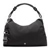 Convertible Series 16L Ruched Design Nylon Shoulder Bag Large Women Bags Black LW9GHWS-073525