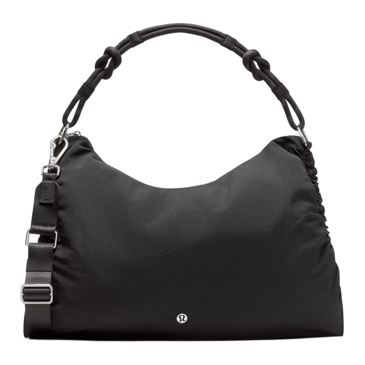 Lululemon Convertible Series 16L Ruched Design Nylon Shoulder Bag Large Women bags Black LW9GHWS-073525 Black