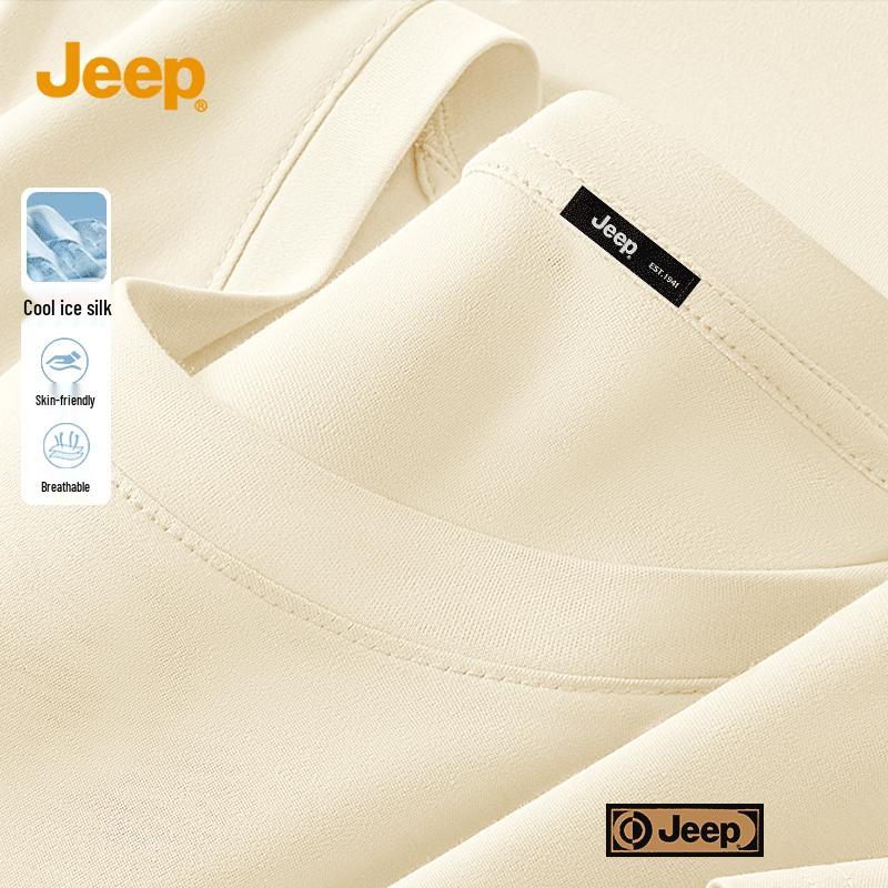 

JEEP Men s American Style Ice Silk Short Sleeve T-shirt 4XL