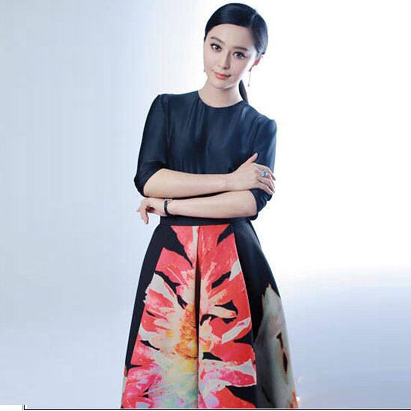 

Весеннее элегантное платье в стиле знаменитостей с принтом для путешествий Black S