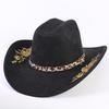 Beliebter europäischer und amerikanischer klassischer Wildleder Western Cowboyhut für Herren und Damen, großer Schirm, bestickt, Outdoor-Sonnenhut