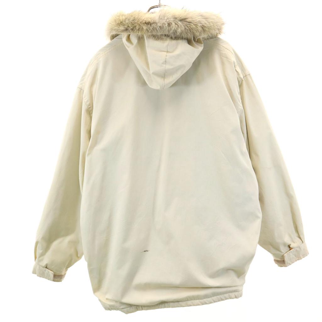 WOOLRICH 70s Vintage White Tag Mod coat XL Ivory TALON ZIP Men's Used