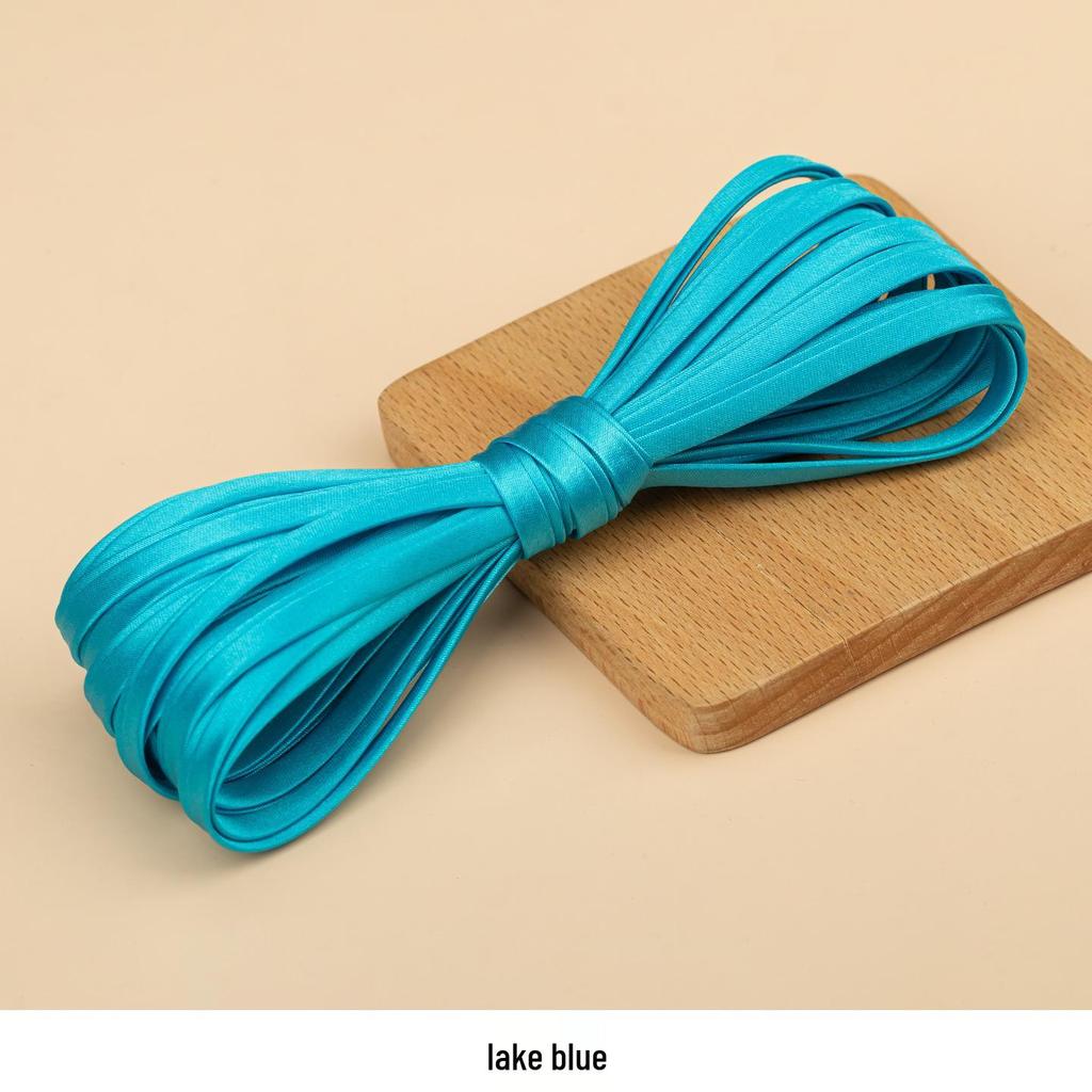 Hengmeihe Satin Cheongsam Paspelband - 0,6 cm Bügelfreie Saumeinfassung für Bekleidungszubehör