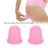 2 pezzi set silicone vuoto corpo massaggio aiutante anti cellulite massaggio tazze coppettazione (Rosa)