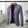 2Pcs/Set Men Suit Lapel Long Sleeve 3D Tailored Suit Coat Mid-rise Solid Color Long Pants Set Wedding Party Business Suit