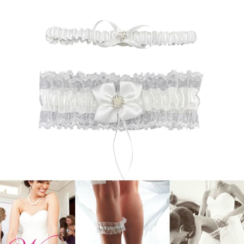 Elegant Sateen Wedding Garter Belt Soft Secure Bend Comfortable Wear For Spouses And Formal Clothing Accessories