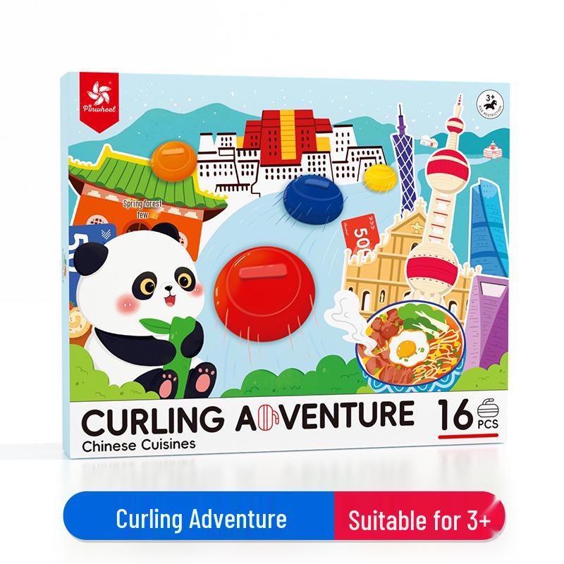 Children s Educational Pinwheel Curling Board Game for Multi-person Play and Financial Intelligence