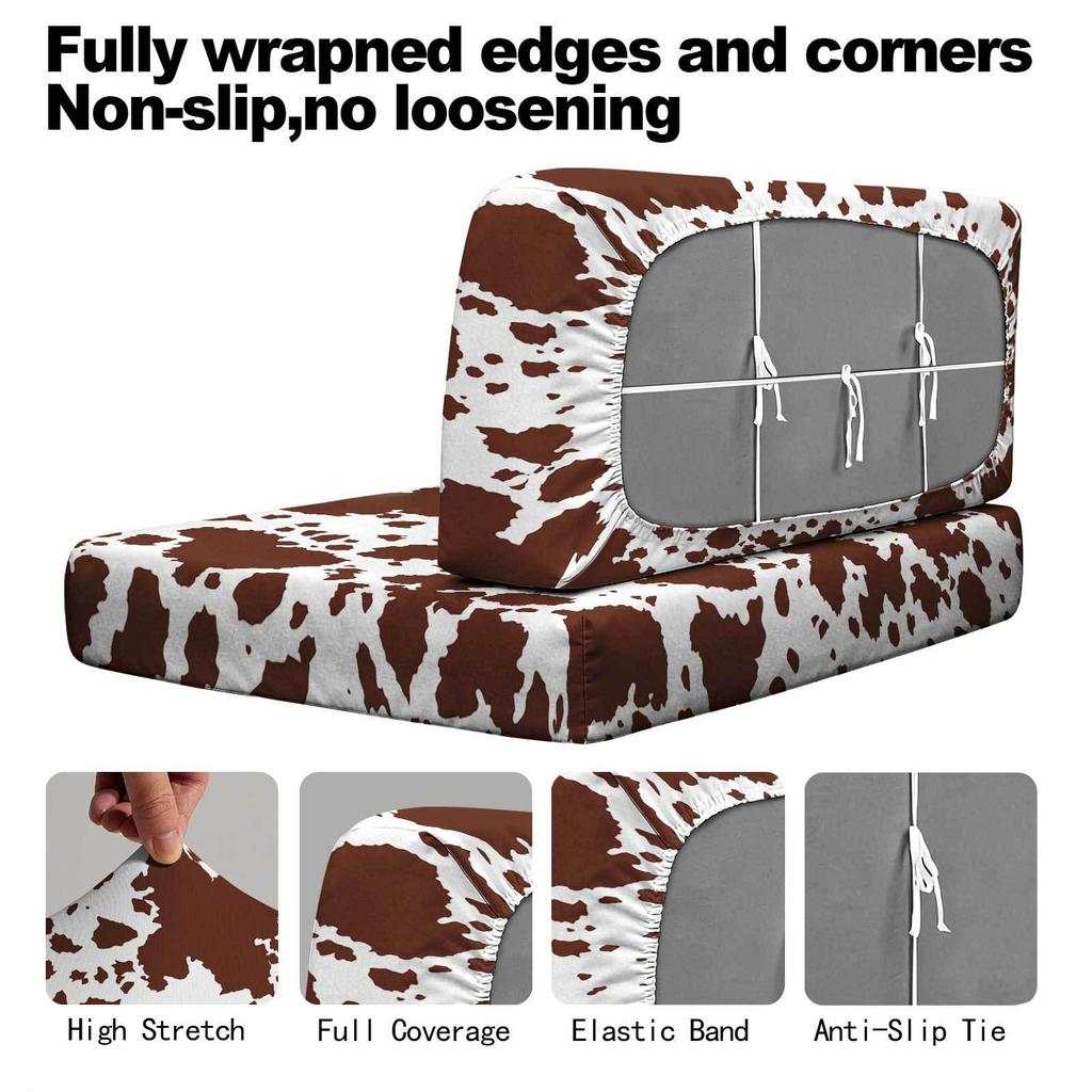 RV Camper Elastic Sofa Cover with Anti-Slip & Anti-Shedding Tie Rope