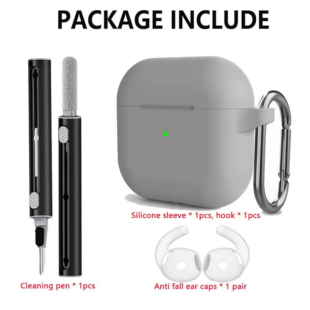 Custodia Kit Per Apple Airpods 4 Custodia accessori auricolari Copertura Protettiva in Silicone Morbido silicone per custodia Apple air pods 4