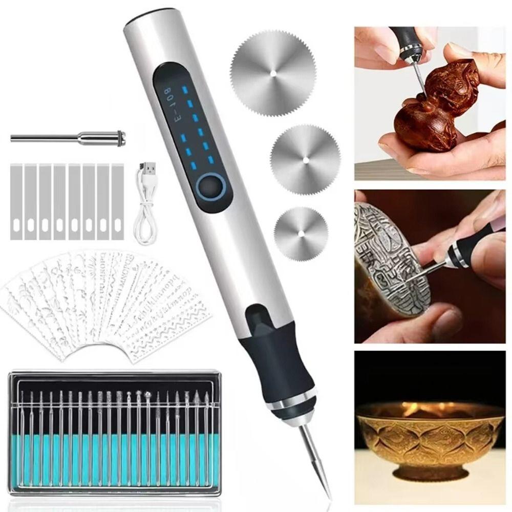 Rechargeable Etching Pen DIY Carving Tool Small Polishing Machine  for Metal Glass