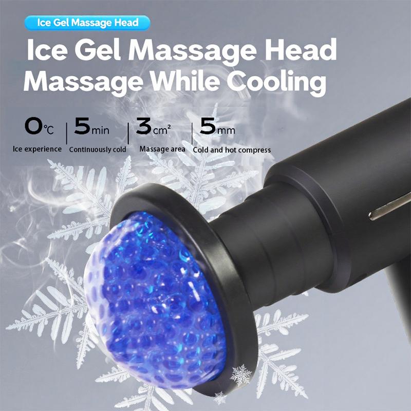 Muskelmassagegerät auf professionellem Niveau Entspannung Intelligentes Training Fitness-Massagegerät Kalte und heiße Kompresse Faszienpistole 6 Aufsätze