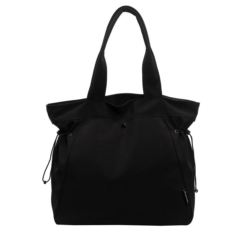 

Сумка-тоут жіноча однотонна великої місткості для щоденних поїздок чорний