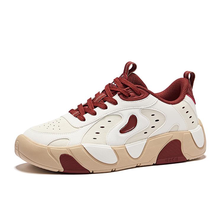 Hongxing Erke Retro Trend Pumpkin Shoes Durable Non-Slip Low-Top Sneakers Men Sneakers Cotton-White Microcrystal-White 51125301027-007