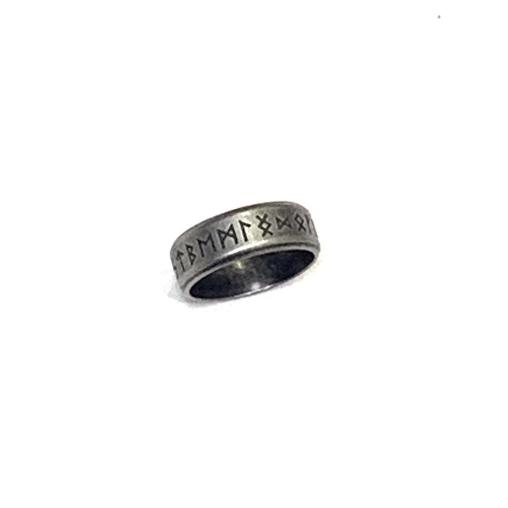 Men's Retro Rune Ring, Punk Style Trendy Design, Retro Ancient Ring Style, Party Jewelry Gift Collection