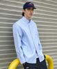 Peullukeu Slam Logo Oversized Oxford Shirt Sky Fls206