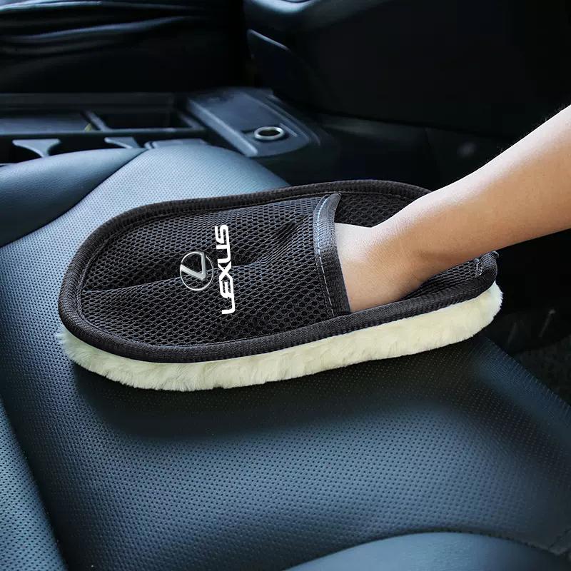Autowaschhandschuh Wolle Weich Polieren Reinigungsbürsten Werkzeuge Für Lexus F SPORT GX460 Ct200h IS250 ES 220D IS200 Fsport GS GX IS LS LX NX