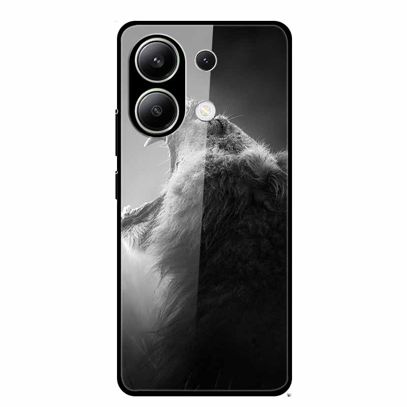 Glass Case For Xiaomi Redmi Note 13 Case Soft Bumper Tempered Glass Hard Back Cover For Redmi Note 13 Pro Phone Case Funda Coque