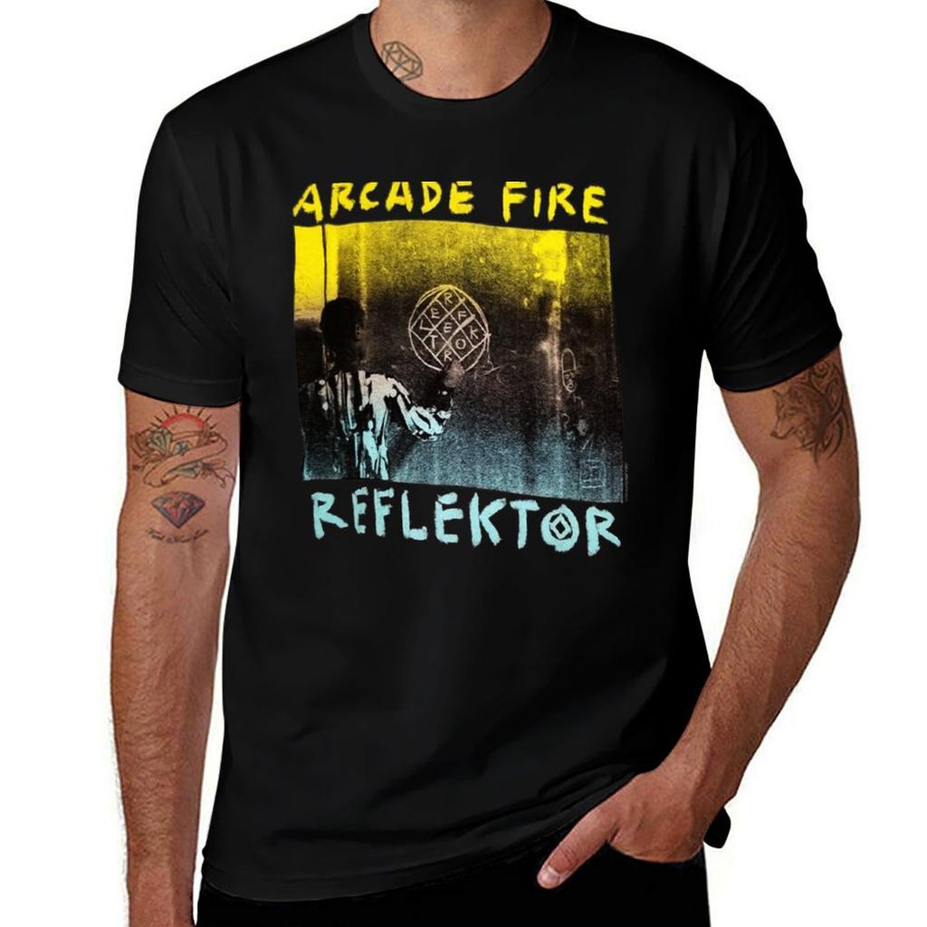 Arcade Fire The Reflektor Tshirt Large Size Loose Casual Tee Tshirt