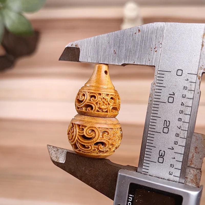 Natural Wood Perfume Bottle Incense Expanding Mini Sandalwood Portable Sealed Jar Pendant Pomander Container Medicine Pill Box