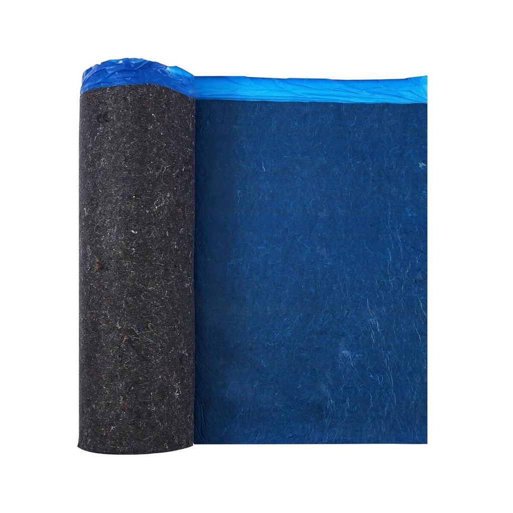 Floor Underlayment 37.2 m² 3mm Recycled Fiber Sound/Vapor Barrier Blue