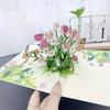 3D Pop-Up Cards Flowers Birthday Card Anniversary Gifts Postcard Maple Cherry Tree Wedding Invitations Congratulation Card Gift